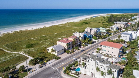 beach rentals seen from above