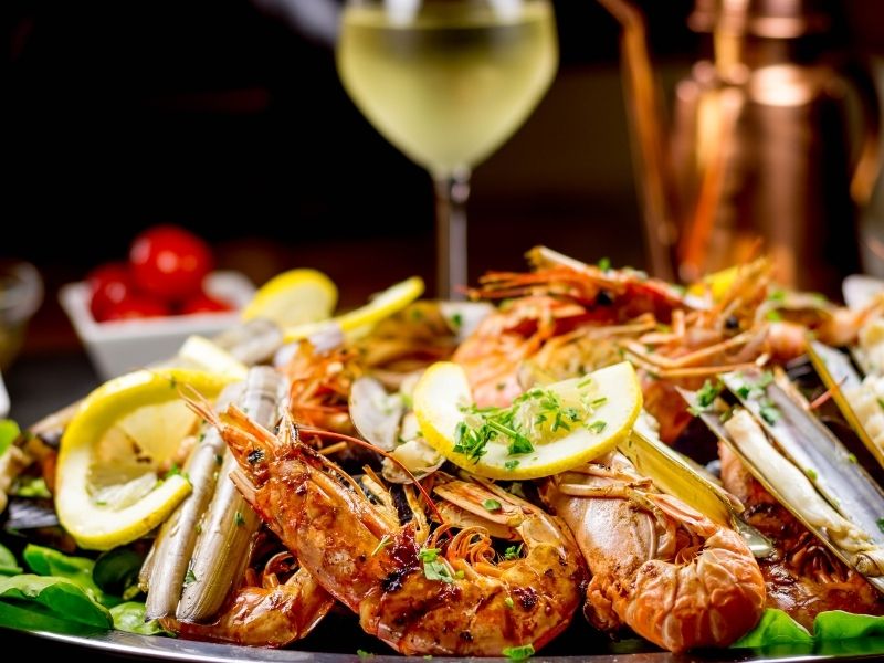 seafood meal from siesta key restaurant