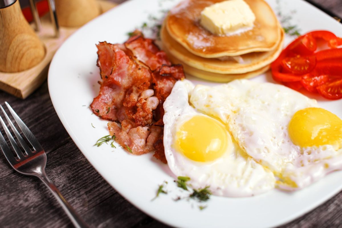 eggs and pancakes
