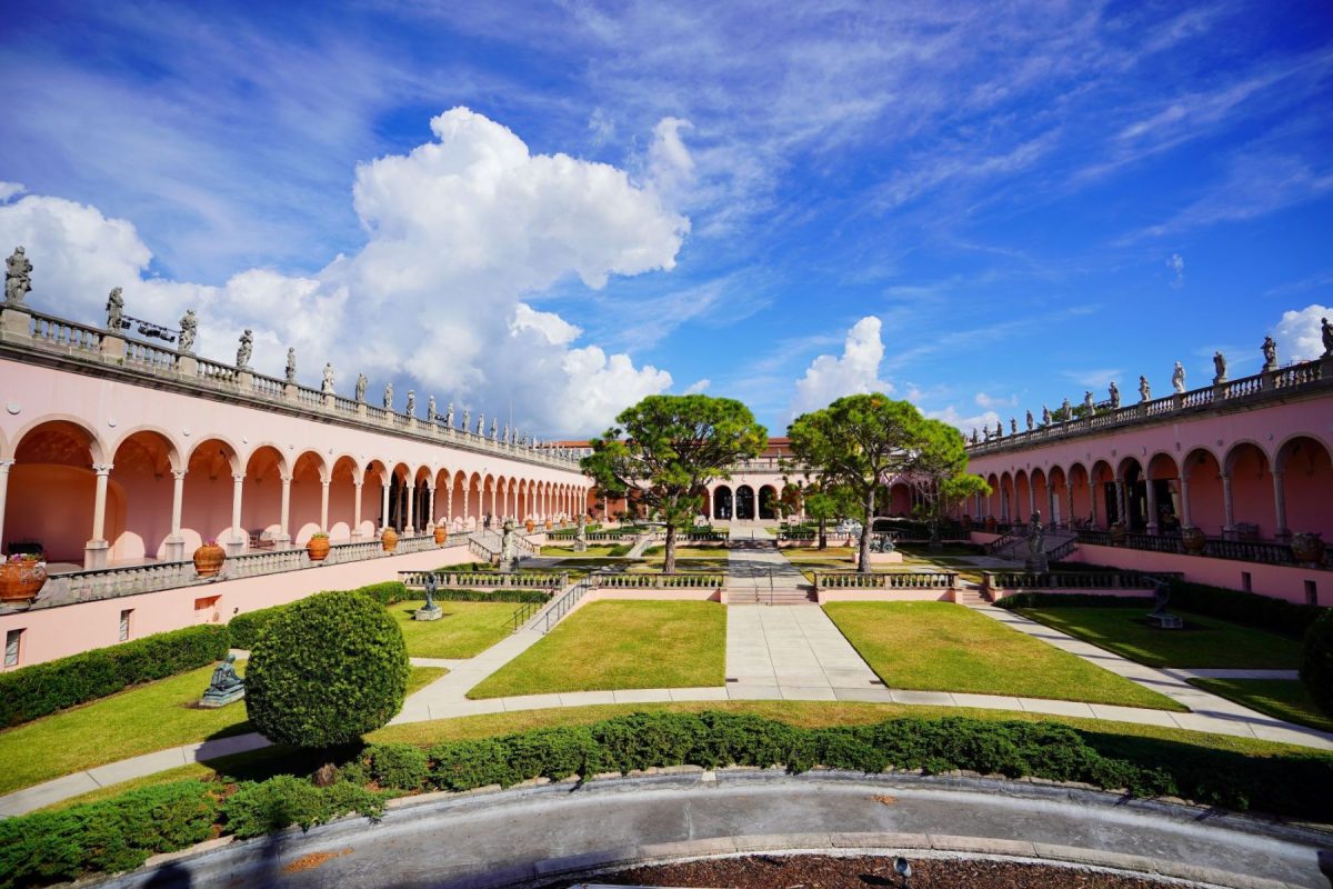 Ringling museum palace and mansion landscape view