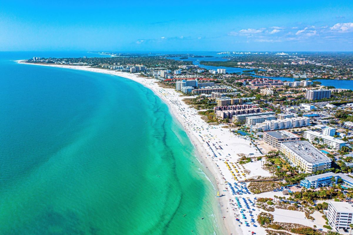 aerial photo of the city of Anna Maria Island