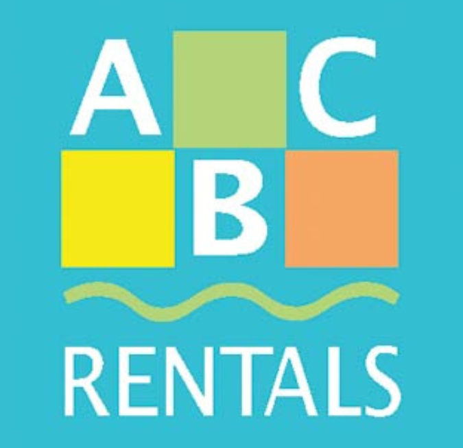 Colorful block logo reading ABC Rentals in blue, green, and yellow squares.