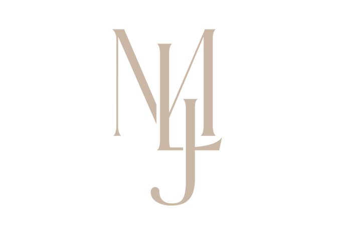 Stylized gold overlapping letter monogram logo on a clean white field.